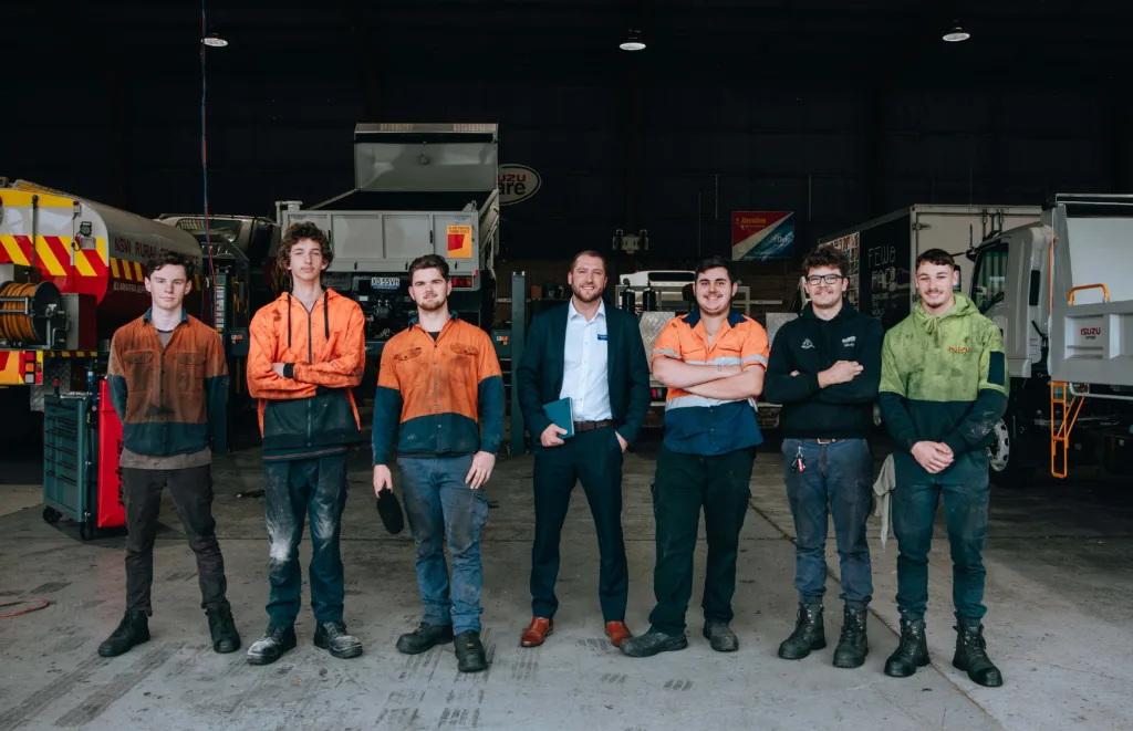 AEM Charles with Heavy Vehicle Apprentices